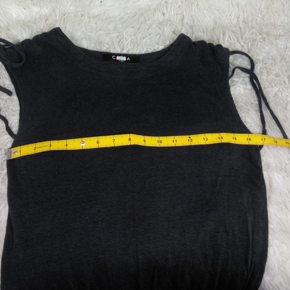 CAARA Grommet Lace-Up Tie On The Shoulder Dress Size XS - Picture 10 of 12